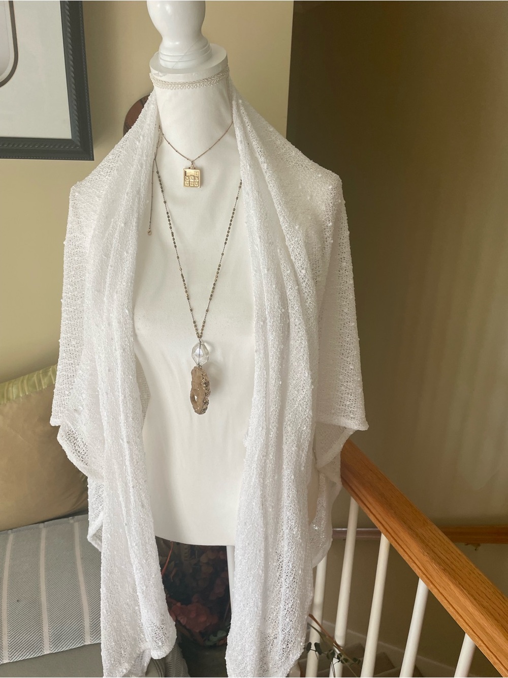 NWOT-Accessory St. New York White Sheer Wrap/Shawl